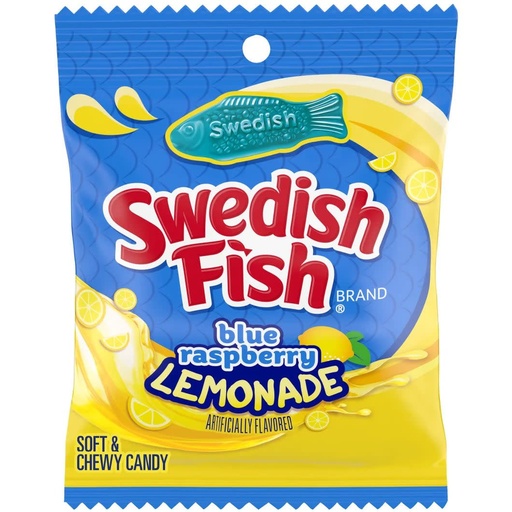 Candy Swedish Fish Blue Raspberry Lemonade 102gr
