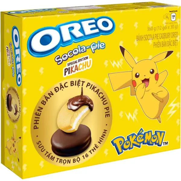 Cookies Oreo Socola Pie Pikachu ChocoPie Banana Flavor 360gr Vietnam