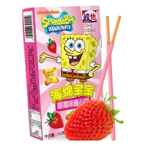Junyi SpongeBob Strawberry Chocolate sticks 48gr China