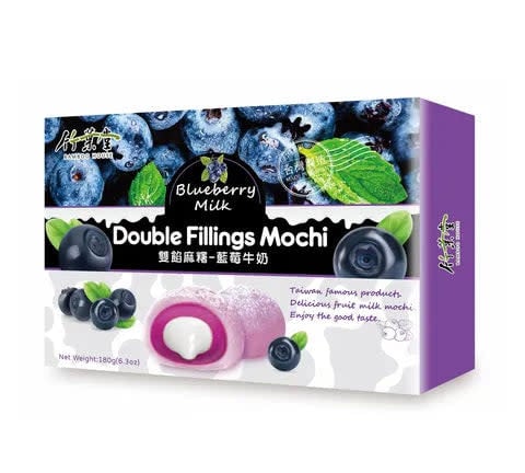 Double Filling Mochi Blueberry Milk 180gr Taiwan