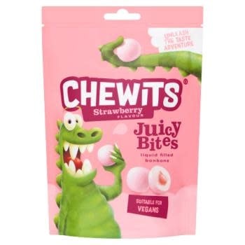 Chewits Strawberry Juicy Bites, Liquid Filled Bonbons 115gr
