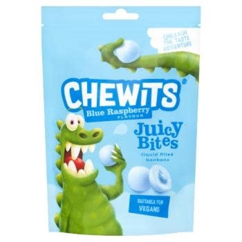 Chewits Blue Raspberry Juicy Bites, Liquid Filled Bonbons 115gr