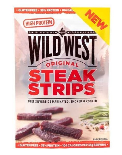 Beef Jerky Wild West Original Steak Stripes 25gr