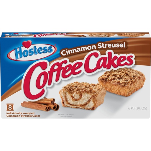 Hostess Coffee Cakes Cinnamon Streusel, Cinnamon Streusel Cakes 329gr