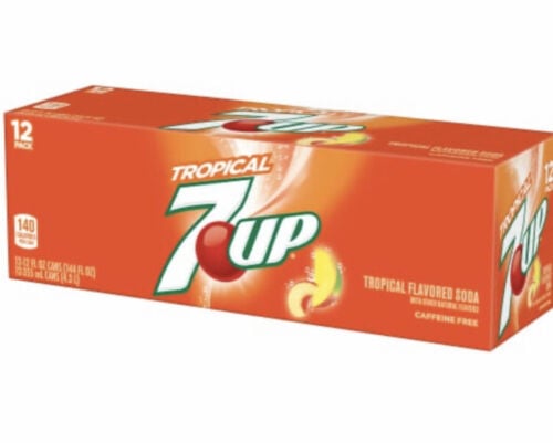 7UP Tropical Flavored Soda 355ml ( 12 Pack )