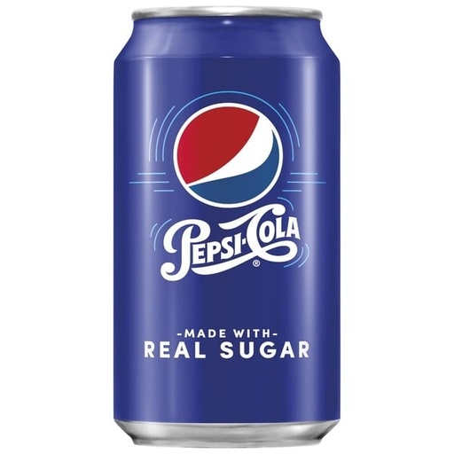 Pepsi Cola , Real Sugar 355ml USA