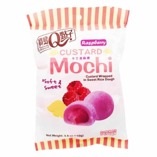 Mochi Custard Mochi RaspBerry Flavor 110gr Taiwan 