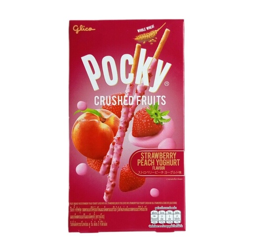 Chocolate Pocky Crushed Fruits Strawberry/Peach 38gr