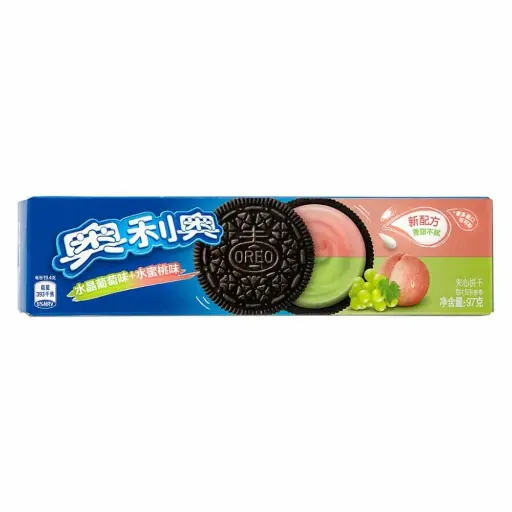 Cookies Oreo Sandwich Biscuit Grape and Peach 97gr