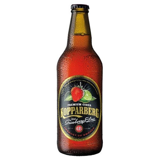 Drinks KopparBerg Premium Cider, StrawBerry & lime 4.0% alc 500ml