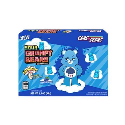 Candy WarHeads  Sour Grumpy Bears Care Bears Blue RaspBerry 99gr